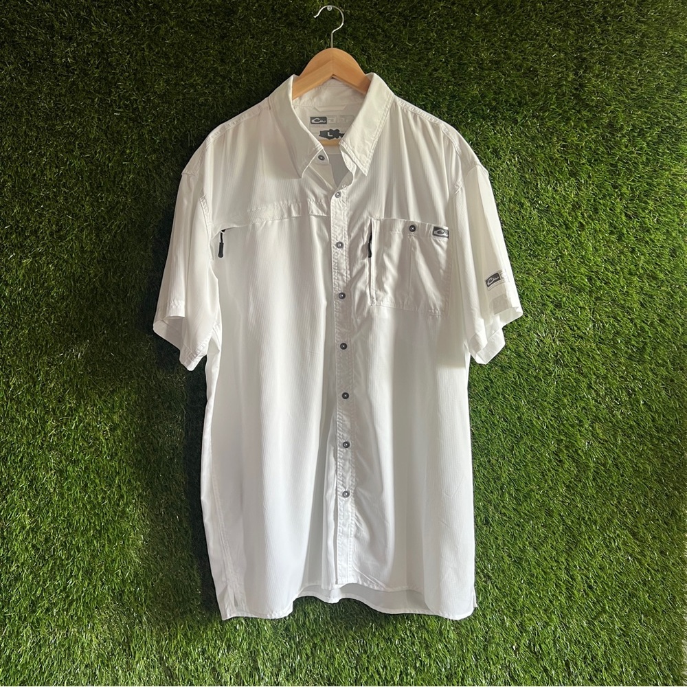 Drake Performance Fishing Short Sleeve Button Up Shirt